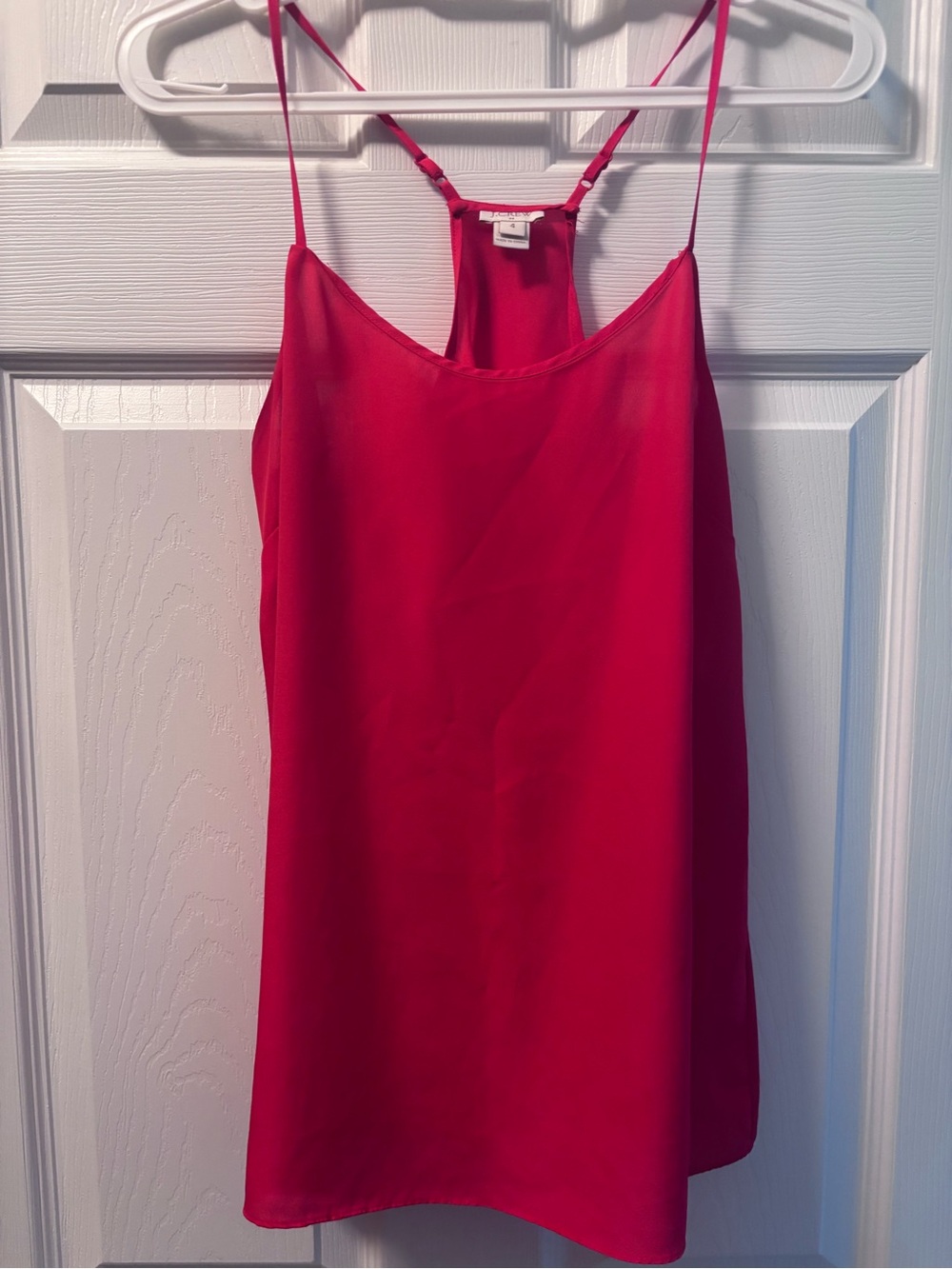 J. Crew Red Racerback Cami, sz 4